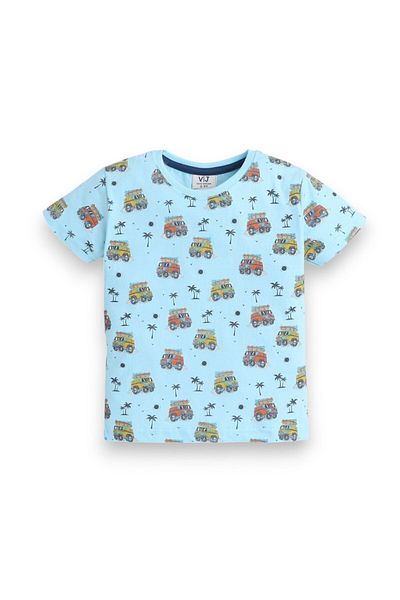 Victor and Jane - All-Over Printed T-shirt and Shorts Pyjama Set