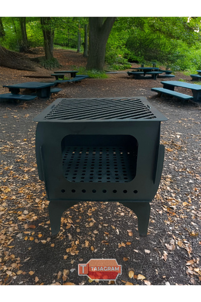 TASAGRAM Katlanabilir Sac Kare Mangallık