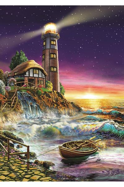 Art Puzzle Sunset from the Lighthouse 500 Piece Puzzle