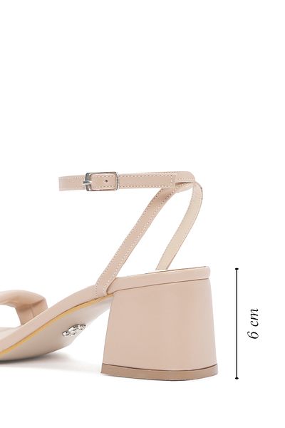 Derimod Thick Heeled Mink Women's Sandals - Ankle Strap, 24sfe391018