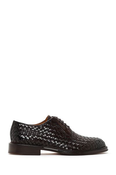 Derimod Men's Brown Knitted Leather Classic Shoes - Lace-up, 24sfd615129