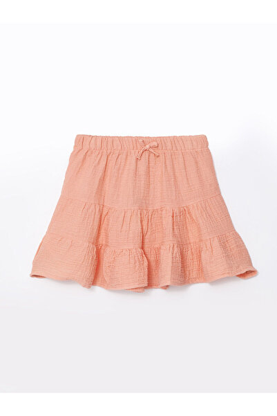 LC Waikiki Nevavm Girl's Skirt with Elastic Waist and Difference in Color