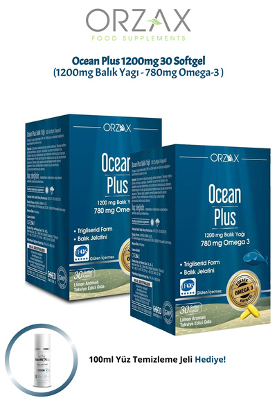 Ocean Plus Omega-3 30 Softgel Form 2 Adet (Yüksek Omega3 Kaynağı) + 100ml Jel Hediye