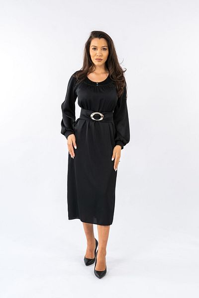 Gorgeaux Rochie Neagra cu Cordon Martina - 4XL(48)