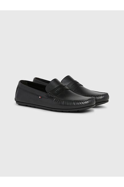 Tommy Hilfiger Men's Genuine Leather Shoes – Tommy Hilfiger Black on Heel Fm0Fm04810-Bds