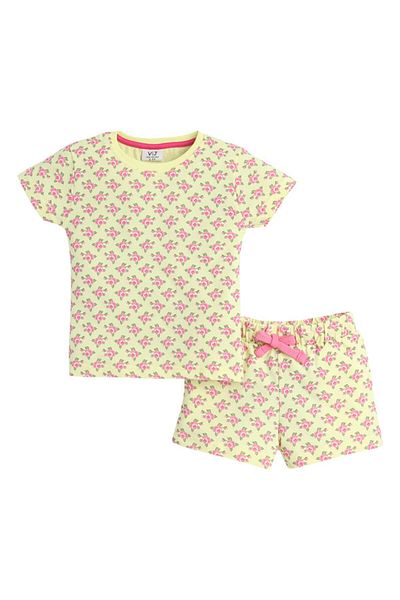 Victor and Jane - All-Over Printed T-shirt and Shorts Pyjama Set