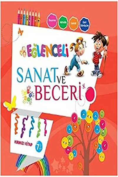 Parıltı Yayınları Eğlenceli Sanat Ve Beceri Kırmızı Kitap 7 Yaş _yeni Baskı