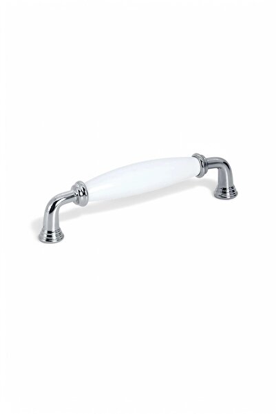 Ucelev Polished Chrome Metal-Porcelain 128 mm Furniture/Cabinet/Garage/Door/K...