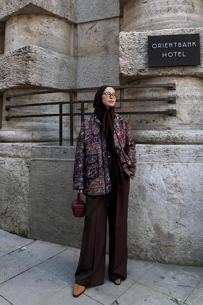 KADRİYE BAŞTÜRK Brown Palazzo Wide Leg Trousers