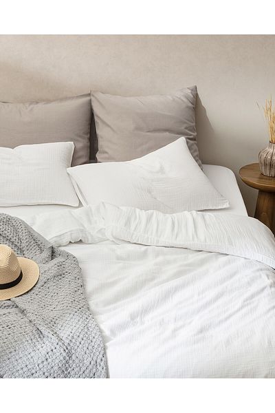 Madame Coco Marla Musselin-Bettbezug-Set für Doppelbett, elastisch