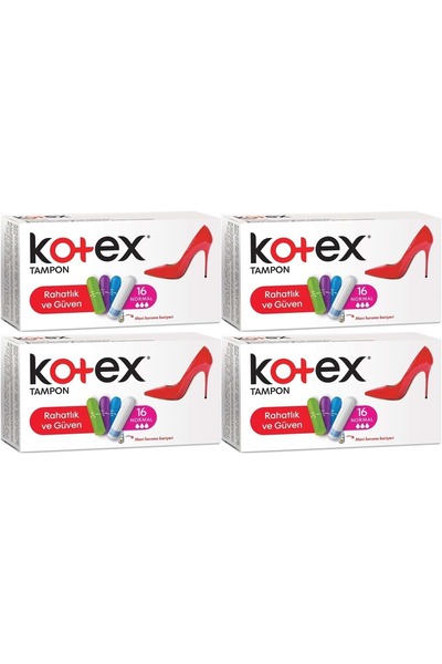 Kotex Tampon Normal 64 Lü Set (4PK*16)
