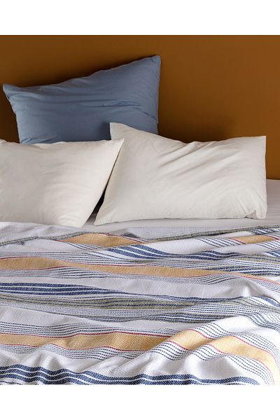 Madame Coco Janvier Single Cotton Piqué mit Print – Marineblau/Khaki