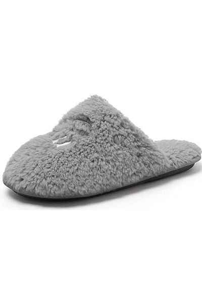 MISHANSHA Mishansha slippers, faux fur/memory foam, grey, size 34/35