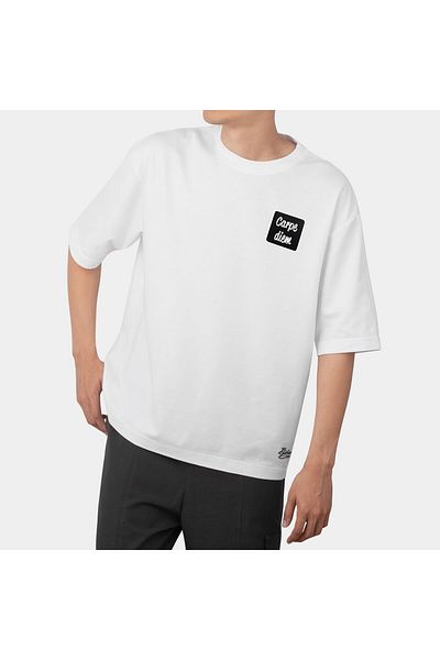 BlackBörk Λειτουργία γυμναστικής V1 με λογότυπο Oversize T-Shirt Λευκό