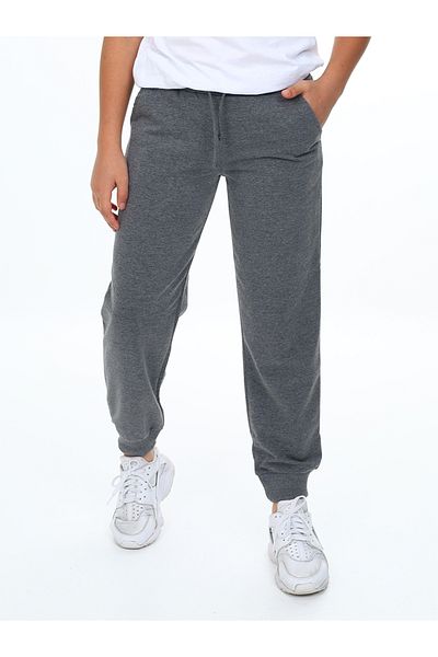 Denokids Unisex Girls Boys Anthracite Basic Sweatpants