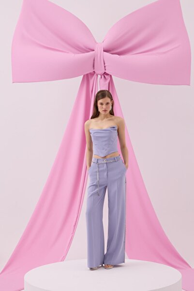 NOK İSTANBUL Signature Of Grace Kumaş Pantolon LAVANTA