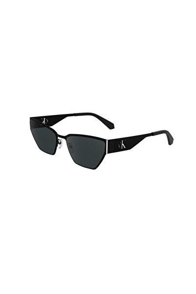 Calvin Klein Jeans Ckj 24207S 001 58 Unisex Geometric Black Metal Sunglasses