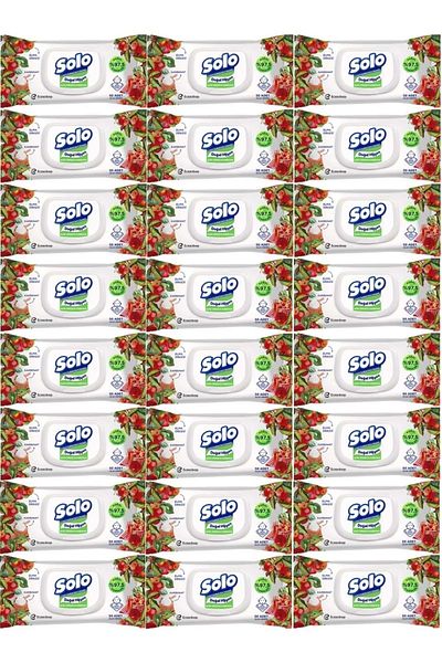 Solo 50 Sheets Wet Towel Wipes Set - Apple Cider Vinegar & Baking Soda (1200 Sheets)