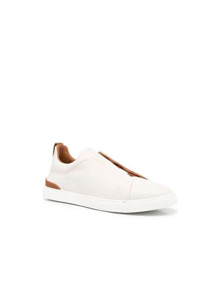 MARCOMEN Men's Leather Sneaker Black Brown and White Brown