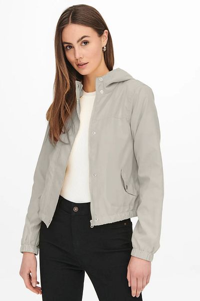 JDY Women's Capucious Seasonal Jacket with Elastic Waist and Sleeves Jdy 15236012   Stone