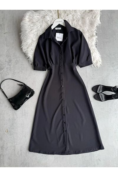 modabetce Midi Length Buttoned Dress