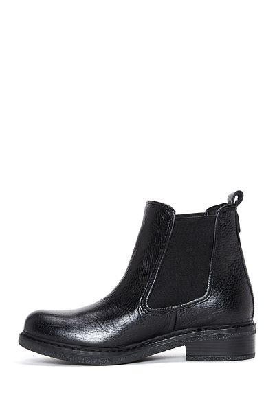 Derimod Women's Black Leather Chelsea Boots 24Wfd1811Ft
