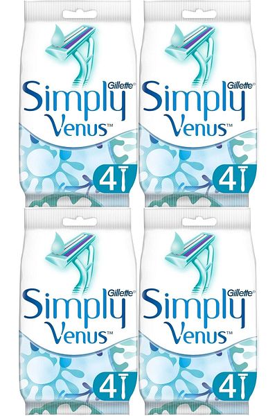 Gillette Simply Venus 2 Disposable Women's Shaving Razor Set of 16 (4Pk*4)