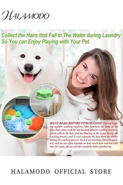 HALAMODO Lint Catcher for Laundry Household Reusable Washing Machine Floating Lint Mesh Bag Pet Hair Filter W