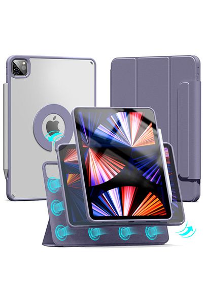 Choice حافظة ZOYU مغناطيسية لجهاز iPad Mini 6 8.3 2021 باللون الأرجواني لجهاز iPad Air 4/5 10.9 Pro 11 12.9 بوصة، لجهاز iPad Mini