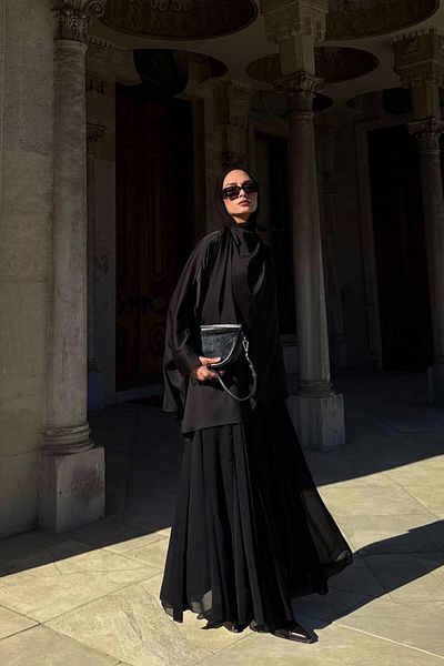 KADRİYE BAŞTÜRK Eva Piece Μακριά Φούστα Μαύρη