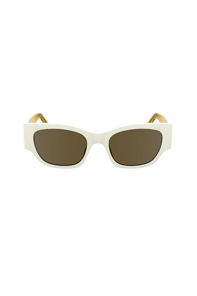 Karl Lagerfeld Kl 6168S 105 52 Unisex Square White Bone Sunglasses