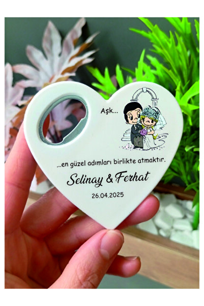 NHR MGNT (10 ADET) Kalp Açacak Magnet-yeni Doğan,6ay Kınası, Nişan,nikah,söz,...