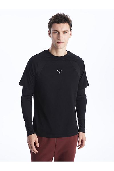 LC Waikiki Tricou sport pentru bărbați cu mânecă lungă cu gât turnu de sezon nou - S45031Z8