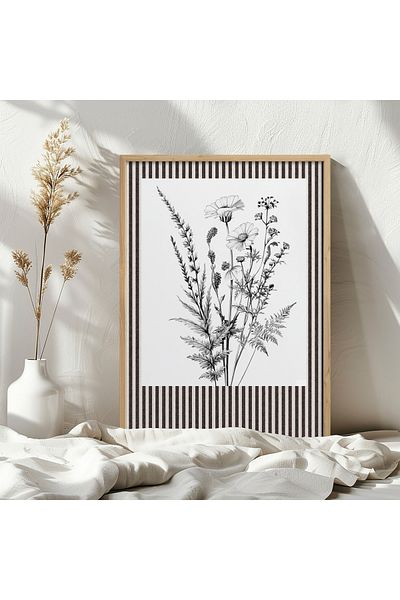 HOMEPACK Единична картина в дървена рамка, единичен плакат, картина TK/1415