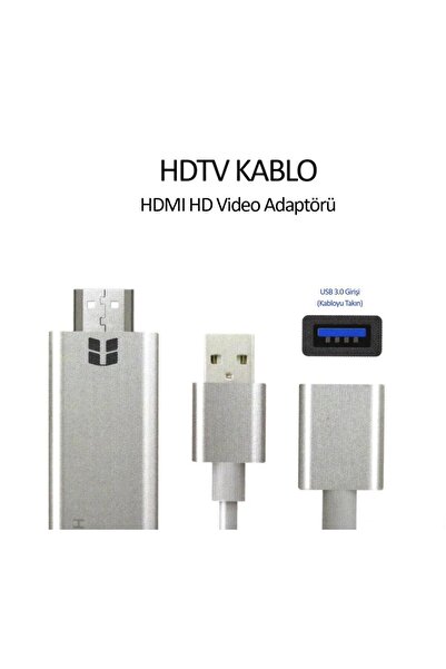 Techmaster Iphone Android 1080p Görüntü Aktarım Hdtv Hdmi Kablosu