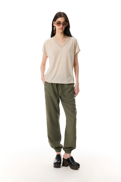 Mudo Liowe Jogger Pants with Elastic Waist
