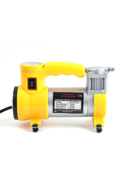 Techmaster Araba Oto Araç Lastik Şişirme Pompası Metal Gövde Kompresör