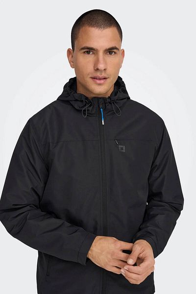 Only & Sons Onsmack Hood Jacket Vd Otw Siyah Erkek Mont 22024207