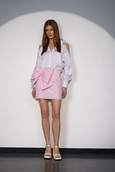 NOK İSTANBUL Ribbon Belle Mini Etek Pembe