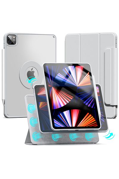Choice جراب ZOYU المغناطيسي لجهاز iPad Air 45 2020-2022 رمادي اللون لجهاز iPad Air 4/5 10.9 Pro 11 12.9 بوصة، لجهاز iPad Mini 6