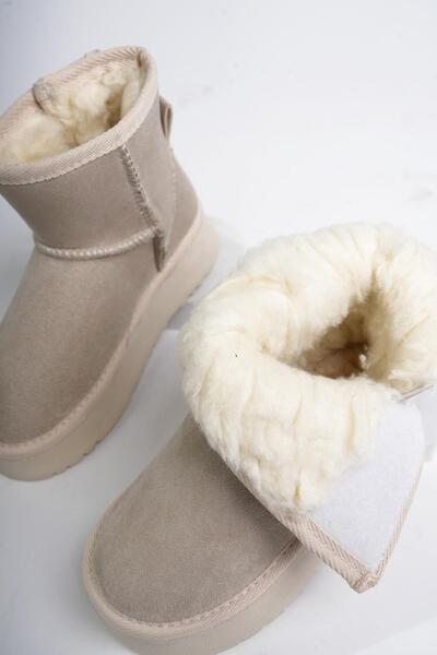 MUGGO Mixs Garantili Kalın Taban Içi Tüylü Cırtlı Günlük Mini Çocuk Bot