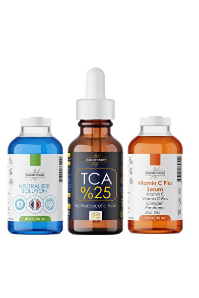 Doğal Eczane Tca Peeling 25% فيتامين C سيروم تحييد الحل 130 مل = مجموعة ثلاثية