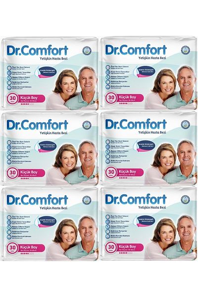Dr.Comfort Adult Patient Diapers - Waistband, Textile Surface m 180 Pieces (6Pk*30)