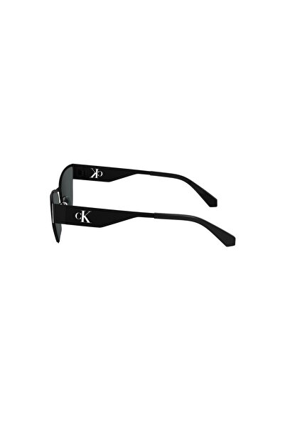 Calvin Klein Jeans Ckj 24207S 001 58 Unisex Geometric Black Metal Sunglasses