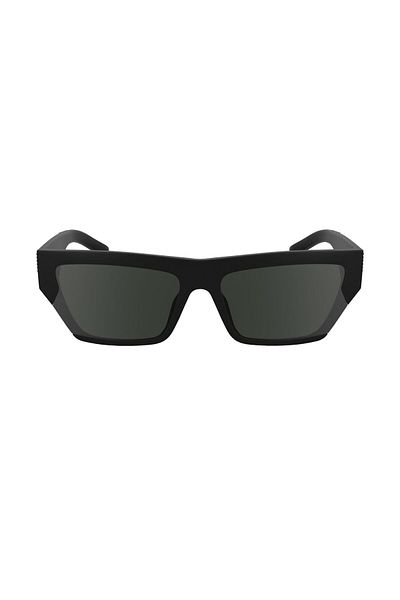 Karl Lagerfeld Kl 6163S 002 59 Unisex Square Black Bone Sunglasses
