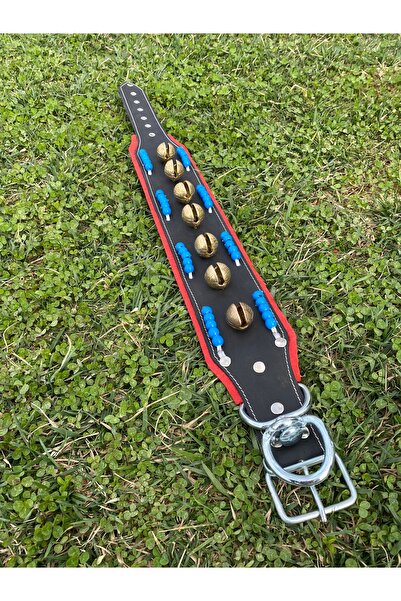 Sürmeli Tasma Kangal Köpek Tasması Hakiki Deri 7 Zilli Geniş