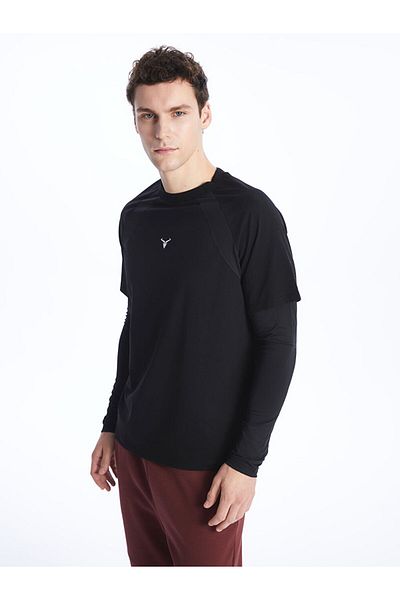 LC Waikiki Tricou sport pentru bărbați cu mânecă lungă cu gât turnu de sezon nou - S45031Z8