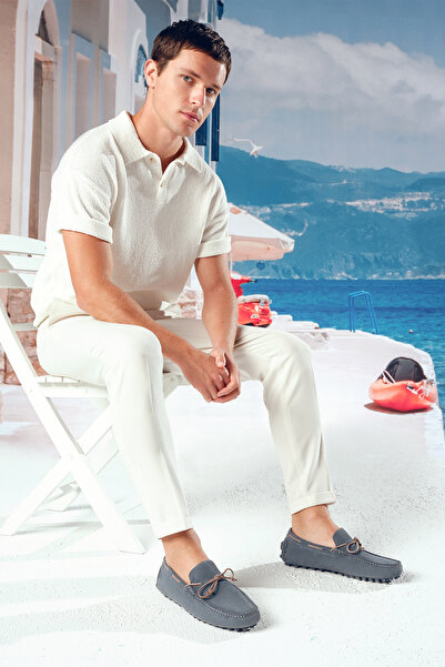 Derimod Loafer de piele intoarsa albastra pentru barbati - piele casual 24SFD...