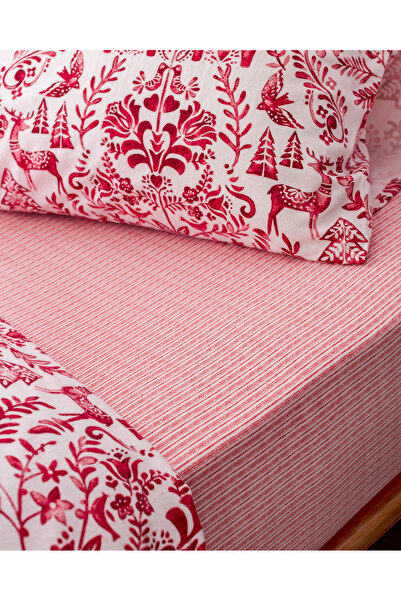 Madame Coco Edmon Flanell-Bettbezug-Set, Kingsize, Rot