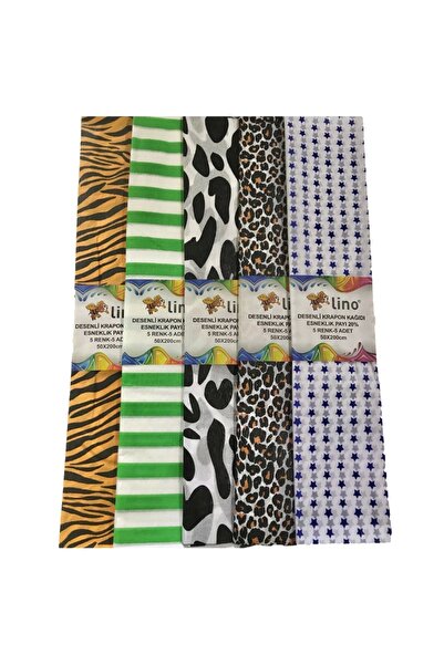 Lino Lıno Pa-026a Desenli Krapon Kağıdı 5 Li 50x200 Cm